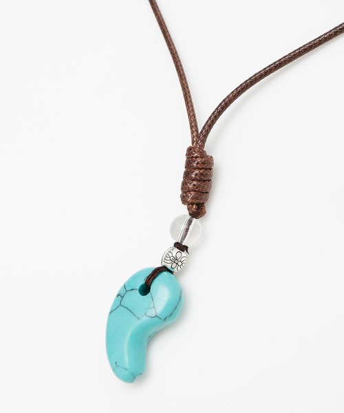 チャイハネ（チャイハネ）の「【チャイハネ】勾玉メンズネックレス（ネックレス・メンズ・ブラウン/ブルー/ターコイズブルー・FREE）」の3枚目の写真