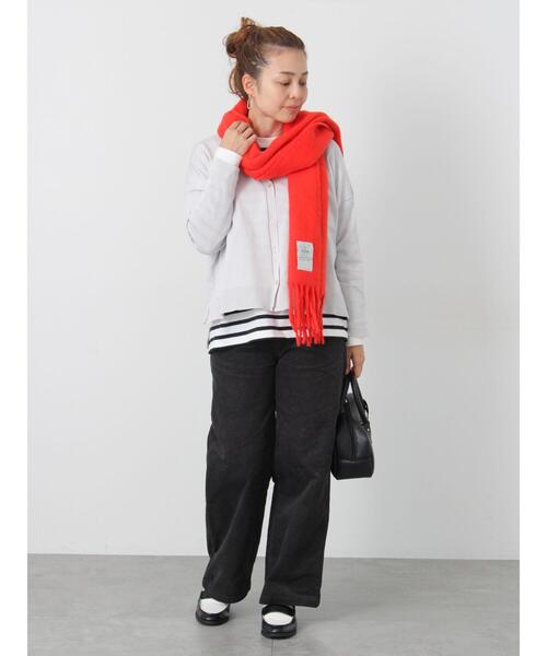 Lugnoncure(ルノンキュール)の「無地/柄アソートVネックカーディガン(カーディガン/ボレロ・レディース・オフホワイト/グレー/チャコールグレー/パープル・F)」の9枚目の写真