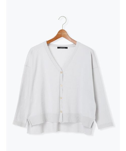 Lugnoncure(ルノンキュール)の「無地/柄アソートVネックカーディガン(カーディガン/ボレロ・レディース・オフホワイト/グレー/チャコールグレー/パープル・F)」の16枚目の写真