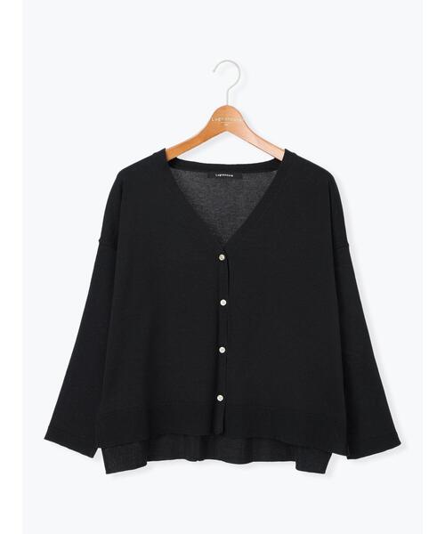 Lugnoncure(ルノンキュール)の「無地/柄アソートVネックカーディガン(カーディガン/ボレロ・レディース・オフホワイト/グレー/チャコールグレー/パープル・F)」の17枚目の写真