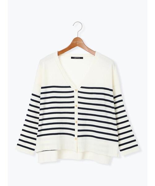 Lugnoncure(ルノンキュール)の「無地/柄アソートVネックカーディガン(カーディガン/ボレロ・レディース・オフホワイト/グレー/チャコールグレー/パープル・F)」の19枚目の写真