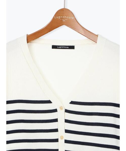 Lugnoncure(ルノンキュール)の「無地/柄アソートVネックカーディガン(カーディガン/ボレロ・レディース・オフホワイト/グレー/チャコールグレー/パープル・F)」の21枚目の写真