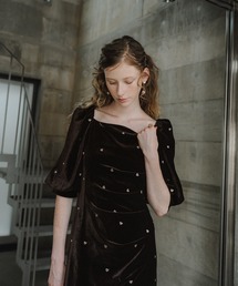 Sweetheart velour dress