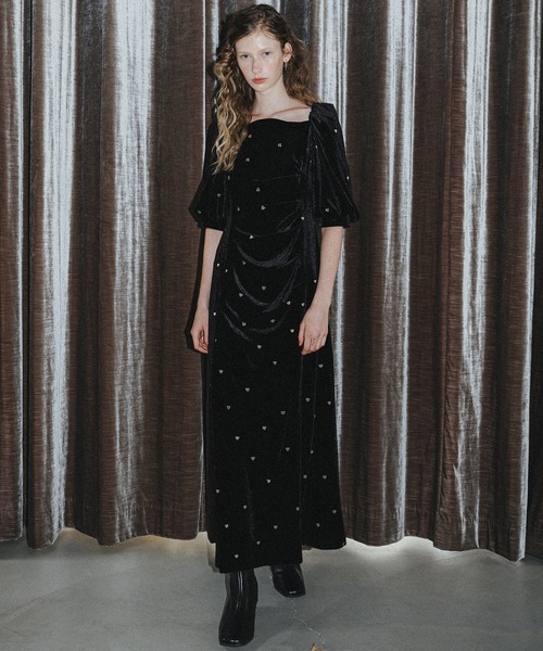 et.UNiVER Sweetheart velour dress