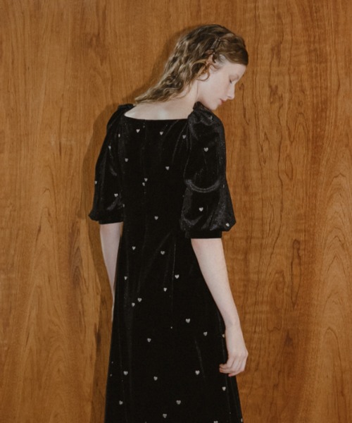 et.UNiVER Sweetheart velour dress