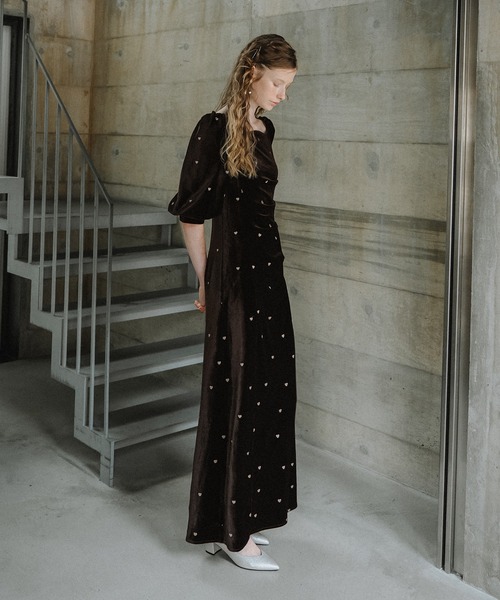 et.UNiVER Sweetheart velour dress