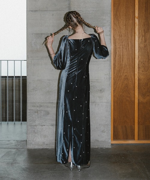Sweetheart velour dress（ドレス）｜et.UNiVER（エトユニベール）の