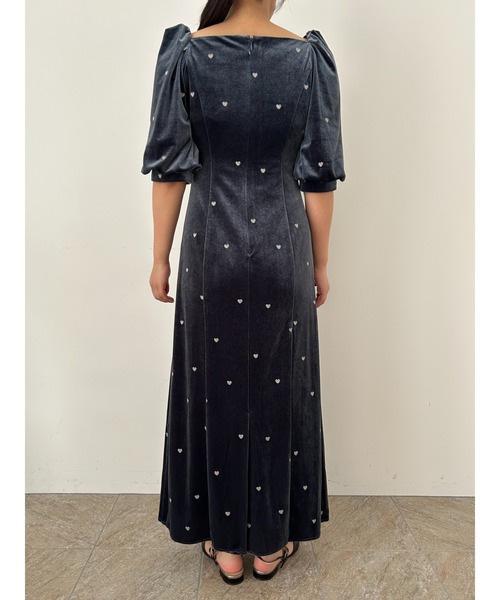 Sweetheart velour dress（ドレス）｜et.UNiVER（エトユニベール）の