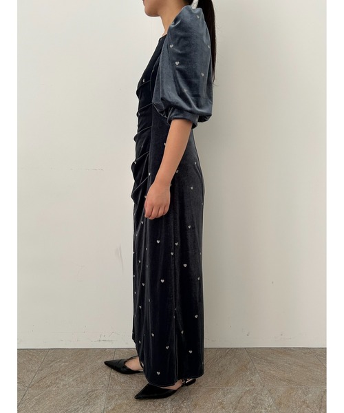 Sweetheart velour dress（ドレス）｜et.UNiVER（エトユニベール）の