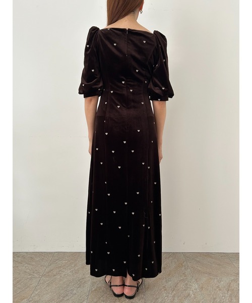 Sweetheart velour dress（ドレス）｜et.UNiVER（エトユニベール）の