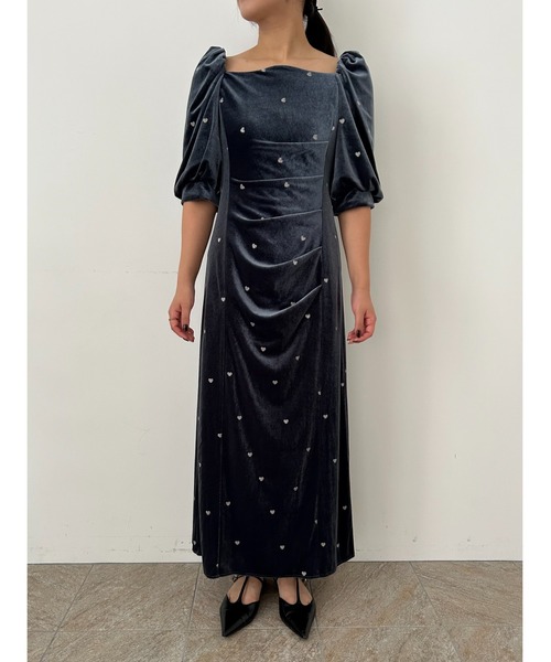 Sweetheart velour dress（ドレス）｜et.UNiVER（エトユニベール）の