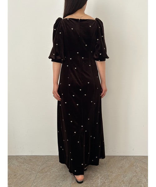 Sweetheart velour dress（ドレス）｜et.UNiVER（エトユニベール）の