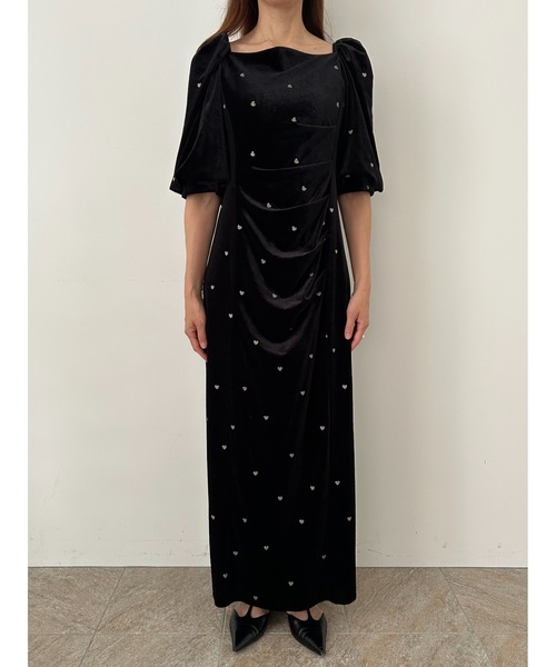 Sweetheart velour dress（ドレス）｜et.UNiVER（エトユニベール）の