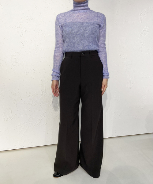 IENA LA BOUCLE(イエナラブークル)の「IENA LA BOUCLE MohairMixTURTLE(ニット/セーター・レディース・ブラック/チャコールグレー/パープル・FREE)」の9枚目の写真