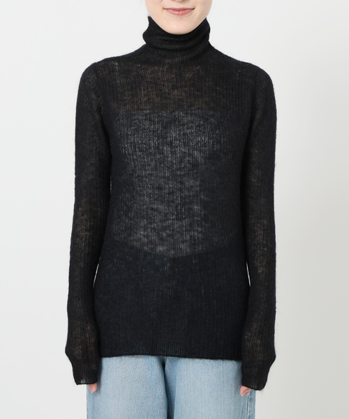 IENA LA BOUCLE(イエナラブークル)の「IENA LA BOUCLE MohairMixTURTLE(ニット/セーター・レディース・ブラック/チャコールグレー/パープル・FREE)」の11枚目の写真