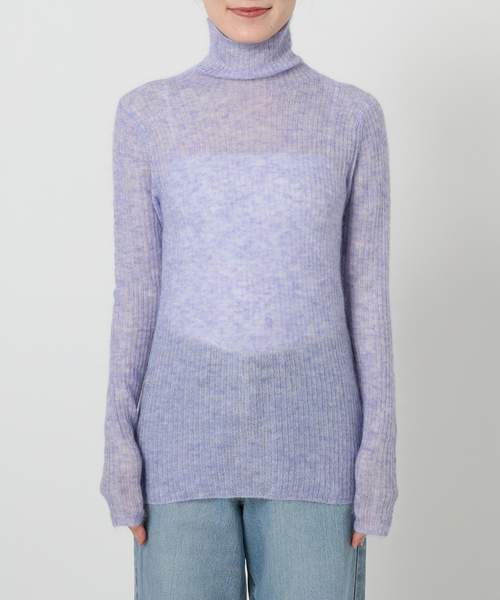 IENA LA BOUCLE(イエナラブークル)の「IENA LA BOUCLE MohairMixTURTLE(ニット/セーター・レディース・ブラック/チャコールグレー/パープル・FREE)」の20枚目の写真