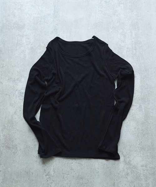 yuni(ユニ )の「△washable super120/W crewneck プルオーバー(Tシャツ/カットソー・レディース・ホワイト/ブラック・FREE)」の16枚目の写真