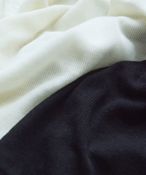 yuni(ユニ )の「△washable super120/W crewneck プルオーバー(Tシャツ/カットソー・レディース・ホワイト/ブラック・FREE)」の18枚目の写真