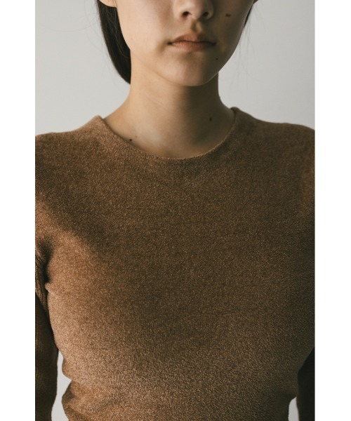 STYLEMIXER(スタイルミキサー)の「バックオープンベロアショートニット(ニット/セーター・レディース・ブラック/キャメル/ネイビー・FREE)」の14枚目の写真