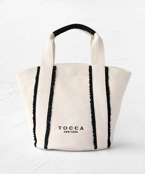 TOCCA(トッカ)の「TRILL TRIM CANVASTOTE キャンバストートバッグ(トートバッグ・レディース・ベージュ系/ブラック系/ブラック系5/アイボリー系・F)」の20枚目の写真