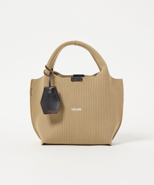 hALON（アーロン）の「＜hALON＞ストライプ ニット トートバッグS（トートバッグ・メンズ・ブラック/ブラウン系/ナチュラル/ダークグリーン・FREE）」の3枚目の写真