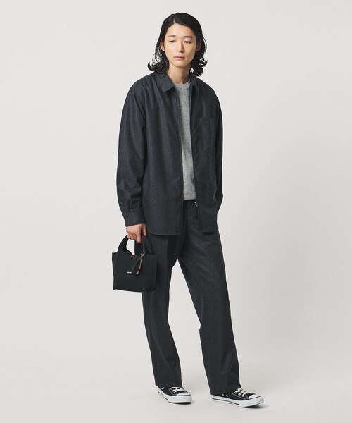 hALON（アーロン）の「＜hALON＞ストライプ ニット トートバッグS（トートバッグ・メンズ・ブラック/ブラウン系/ナチュラル/ダークグリーン・FREE）」の10枚目の写真