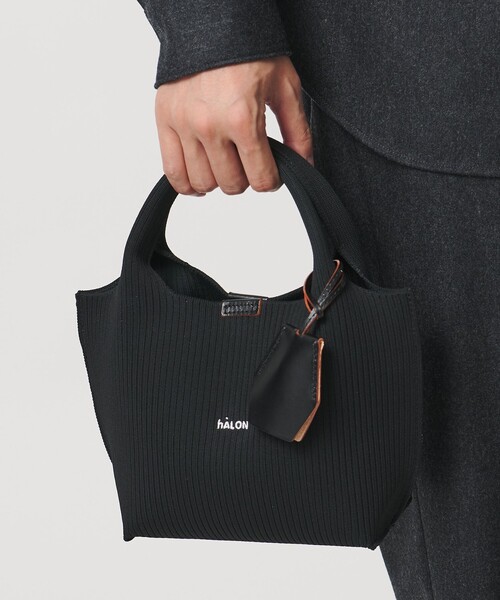 hALON（アーロン）の「＜hALON＞ストライプ ニット トートバッグS（トートバッグ・メンズ・ブラック/ブラウン系/ナチュラル/ダークグリーン・FREE）」の9枚目の写真