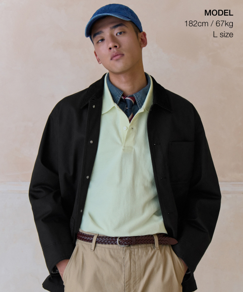 MUSINSA STANDARD（ムシンサスタンダード）の「CPツイルチョアジャケット[ブラック]（ミリタリージャケット・メンズ・その他・MEDIUM/LARGE/X-LARGE/XX-LARGE）」の2枚目の写真