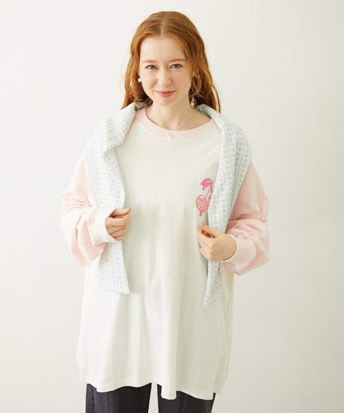 MILKFED.(ミルクフェド)の「MELTY CHERRY BIG TOP(Tシャツ/カットソー・レディース・オフホワイト/オートミール/ホワイト・ONE SIZE)」の11枚目の写真
