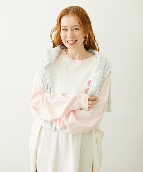 MILKFED.(ミルクフェド)の「MELTY CHERRY BIG TOP(Tシャツ/カットソー・レディース・オフホワイト/オートミール/ホワイト・ONE SIZE)」の13枚目の写真