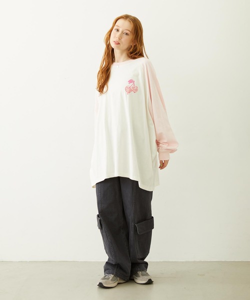 MILKFED.(ミルクフェド)の「MELTY CHERRY BIG TOP(Tシャツ/カットソー・レディース・オフホワイト/オートミール/ホワイト・ONE SIZE)」の16枚目の写真