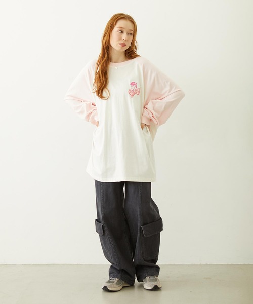 MILKFED.(ミルクフェド)の「MELTY CHERRY BIG TOP(Tシャツ/カットソー・レディース・オフホワイト/オートミール/ホワイト・ONE SIZE)」の17枚目の写真