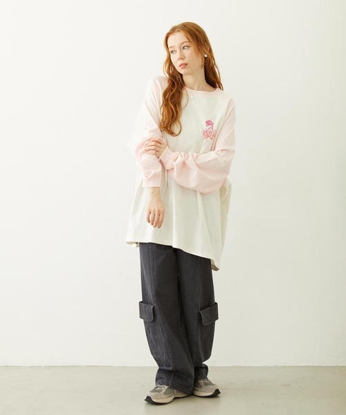 MILKFED.(ミルクフェド)の「MELTY CHERRY BIG TOP(Tシャツ/カットソー・レディース・オフホワイト/オートミール/ホワイト・ONE SIZE)」の20枚目の写真