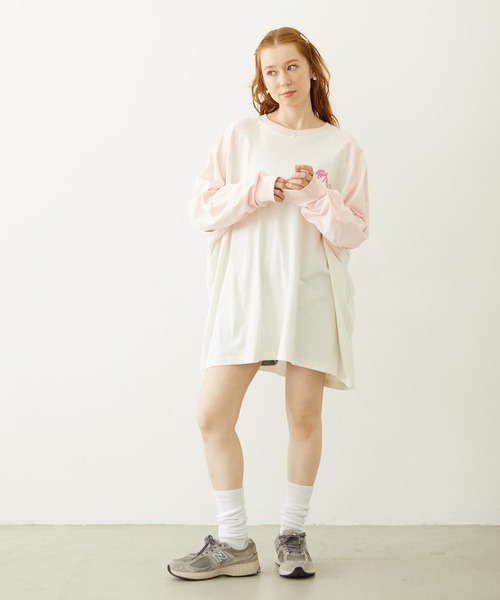 MILKFED.(ミルクフェド)の「MELTY CHERRY BIG TOP(Tシャツ/カットソー・レディース・オフホワイト/オートミール/ホワイト・ONE SIZE)」の4枚目の写真
