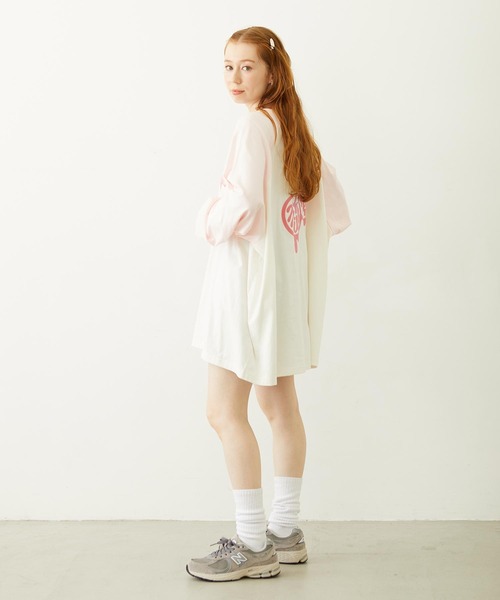 MILKFED.(ミルクフェド)の「MELTY CHERRY BIG TOP(Tシャツ/カットソー・レディース・オフホワイト/オートミール/ホワイト・ONE SIZE)」の5枚目の写真