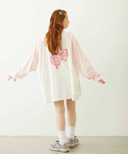 MILKFED.(ミルクフェド)の「MELTY CHERRY BIG TOP(Tシャツ/カットソー・レディース・オフホワイト/オートミール/ホワイト・ONE SIZE)」の6枚目の写真
