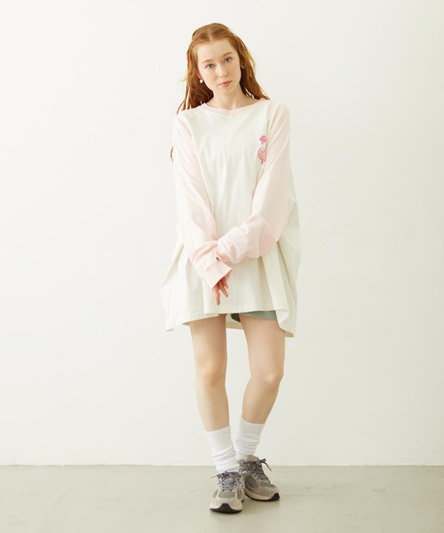 MILKFED.(ミルクフェド)の「MELTY CHERRY BIG TOP(Tシャツ/カットソー・レディース・オフホワイト/オートミール/ホワイト・ONE SIZE)」の7枚目の写真
