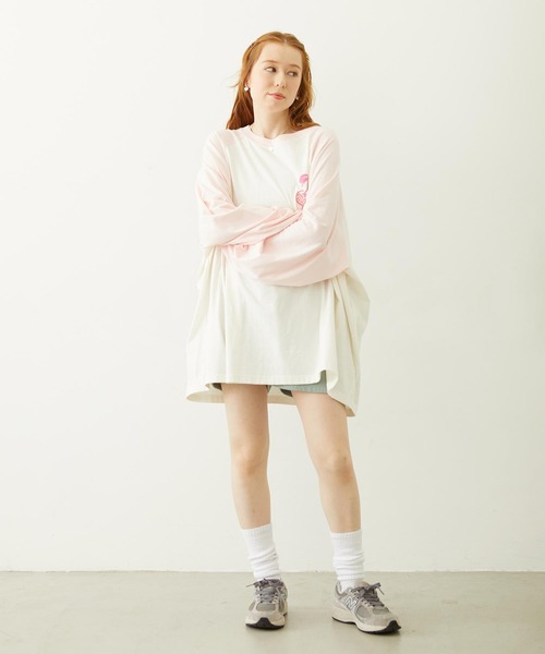MILKFED.(ミルクフェド)の「MELTY CHERRY BIG TOP(Tシャツ/カットソー・レディース・オフホワイト/オートミール/ホワイト・ONE SIZE)」の8枚目の写真