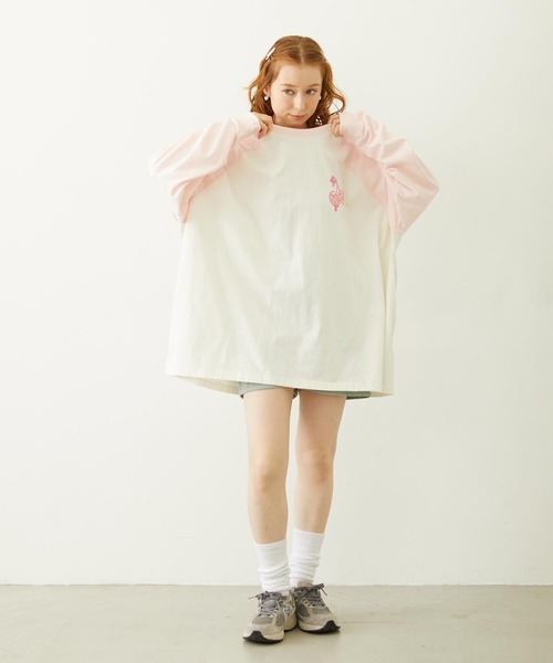 MILKFED.(ミルクフェド)の「MELTY CHERRY BIG TOP(Tシャツ/カットソー・レディース・オフホワイト/オートミール/ホワイト・ONE SIZE)」の9枚目の写真