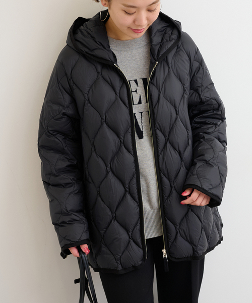 TAION(タイオン)の「《追加》別注【TAION / タイオン】 フードダウンコート(ダウンジャケット/コート・レディース・ブラック/ブラウン/ネイビー・FREE)」の9枚目の写真