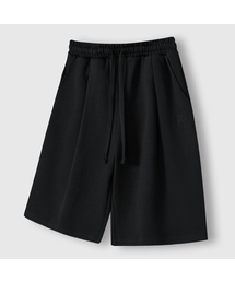 LEMAIN SECOND（リメインセカンド）の「BERMUDA WIDE ONE-TUCK SWEAT SHORTS [BLACK]（その他パンツ）」