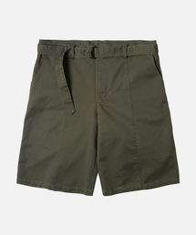 CHINO BELTED WORK BERMUDA SHORTS _ MUD