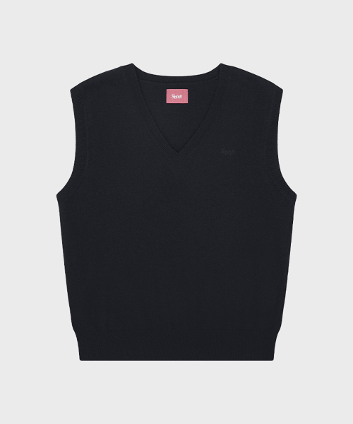 SINOON（シヌーン）の「Sinoon Plain Knit Vest (Navy)（ニット/セーター・レディース・ネイビー・FREE）」の4枚目の写真