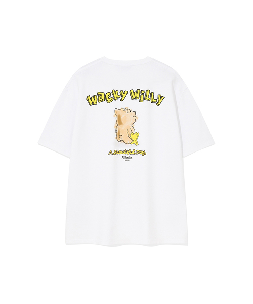 Wacky WiLLy（ワッキーウィリー）の「フォンテキキ 半袖Tシャツ (3色)（Tシャツ/カットソー・レディース・ホワイト/ブラック/イエロー・MEDIUM/LARGE/X-LARGE/SMALL/X-SMALL）」の2枚目の写真