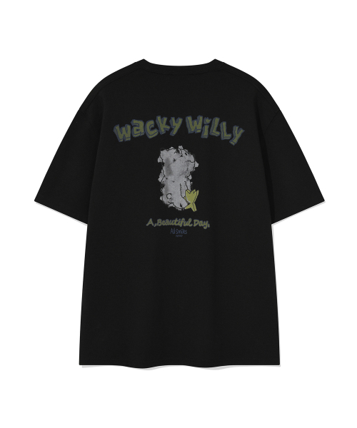 Wacky WiLLy（ワッキーウィリー）の「フォンテキキ 半袖Tシャツ (3色)（Tシャツ/カットソー・レディース・ホワイト/ブラック/イエロー・MEDIUM/LARGE/X-LARGE/SMALL/X-SMALL）」の7枚目の写真