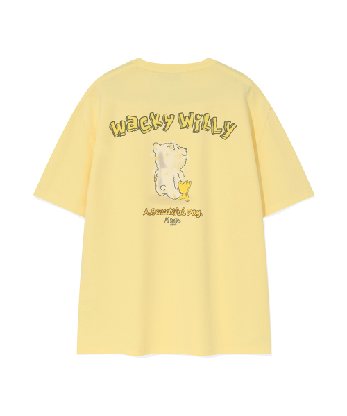 Wacky WiLLy（ワッキーウィリー）の「フォンテキキ 半袖Tシャツ (3色)（Tシャツ/カットソー・レディース・ホワイト/ブラック/イエロー・MEDIUM/LARGE/X-LARGE/SMALL/X-SMALL）」の9枚目の写真
