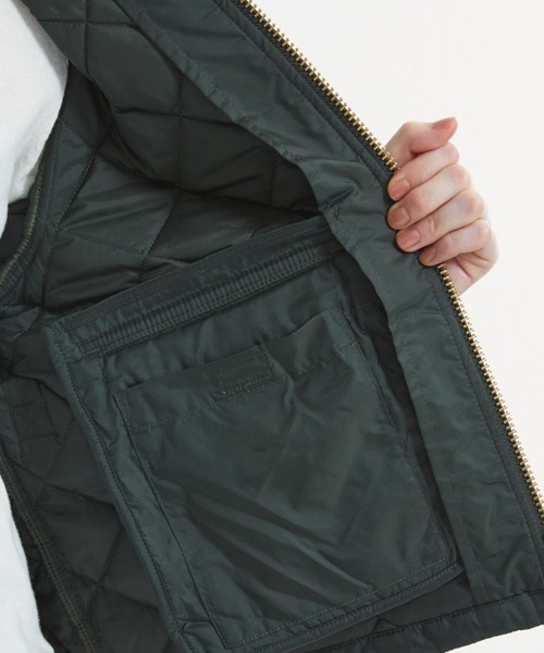 Kinetics（キネティクス）の「Barbour Spey Quilted Blouson（バブアー スペイ キルティング ブルゾン）（ブルゾン・メンズ・オリーブ系・34/36）」の17枚目の写真