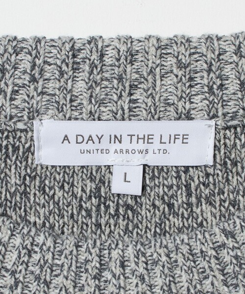 A DAY IN THE LIFE UNITED ARROWS（アデイインザライフユナイテッドアローズ）の「ミドルゲージ ミラノリブ クルーネックニット-ウォッシャブル-＜A DAY IN THE LIFE＞（ニット/セーター・メンズ・オレンジ/ネイビー/ライトグレー・M/L）」の14枚目の写真