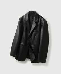 MOOD INSIDE（ムードインサイド）の「ステッチシングルレザーブレザー _ブラック（テーラードジャケット）」