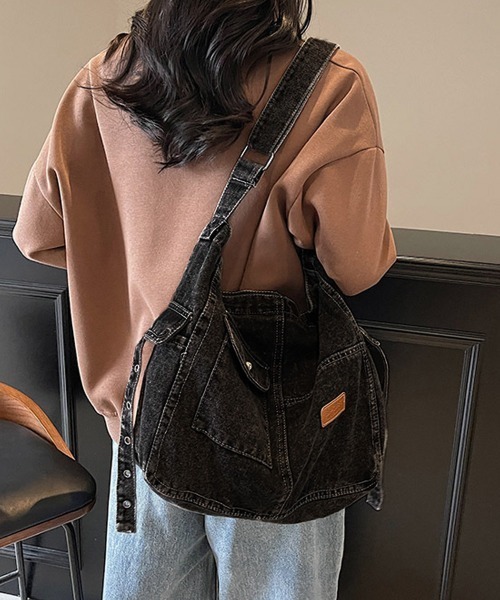 Miniministore(ミニミニストア)の「デニム ショルダーバッグ A4 大容量(ショルダーバッグ・レディース・インディゴブルー/ブラック/サックスブルー・FREE)」の15枚目の写真